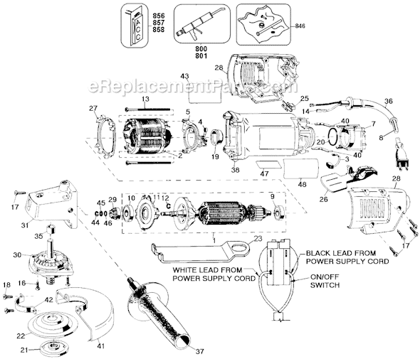 Page A Diagram and Parts List for 6147 Type 101 Black and Decker Sander Polisher